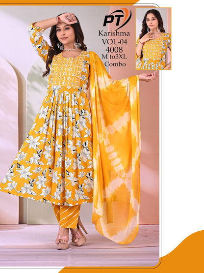 Karishma Vol 4 Pt Rayon 14Kg Readymade Anarkali Suits Exporter Gujarat
