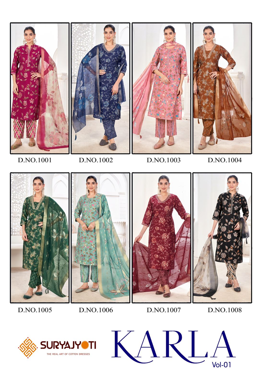 Karla Vol 1 Suryajyoti Modal Readymade Pant Style Suits Wholesaler Ahmedabad