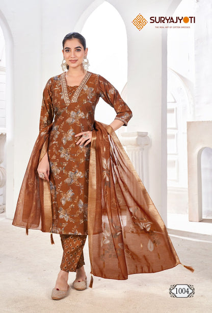 Karla Vol 1 Suryajyoti Modal Readymade Pant Style Suits Wholesaler Ahmedabad