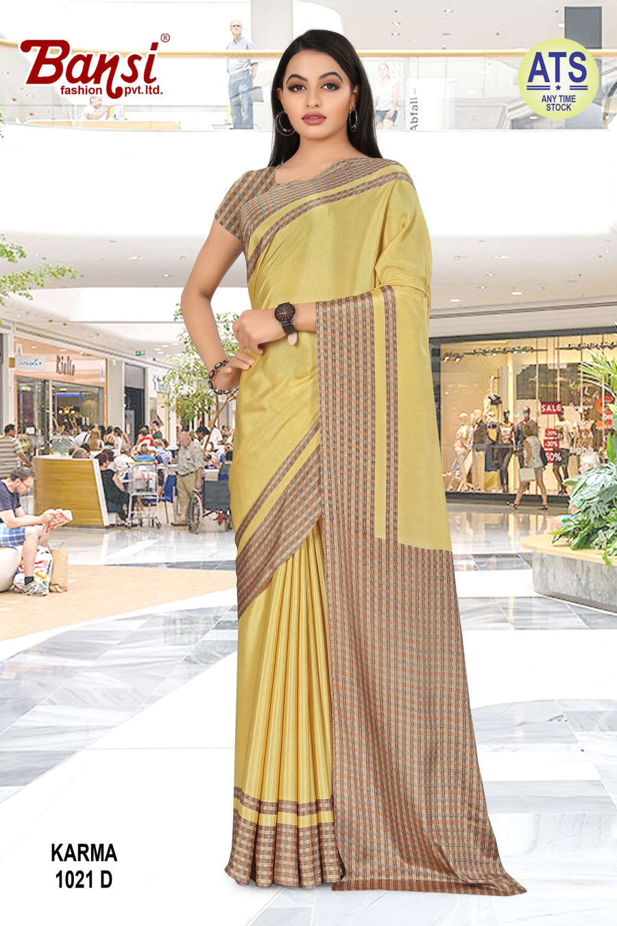 Karma Bansi Fashion Crape Uniform Sarees