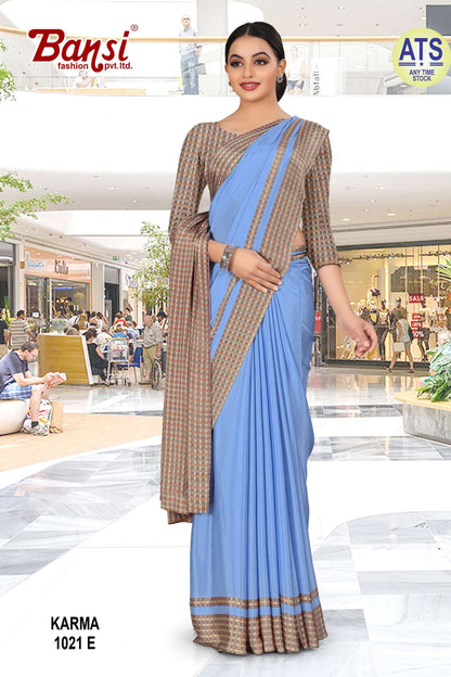 Karma Bansi Fashion Crape Uniform Sarees