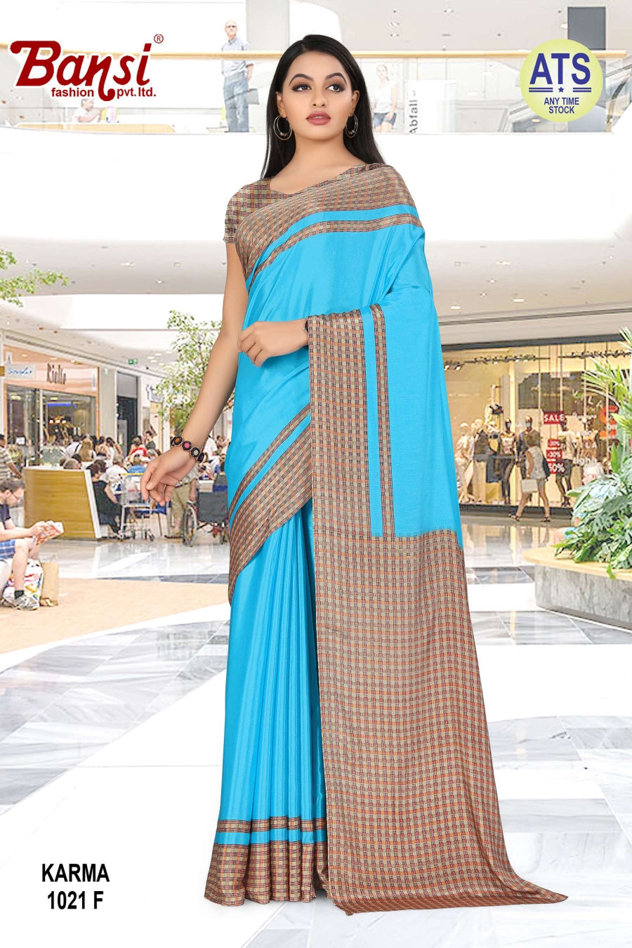 Karma Bansi Fashion Crape Uniform Sarees