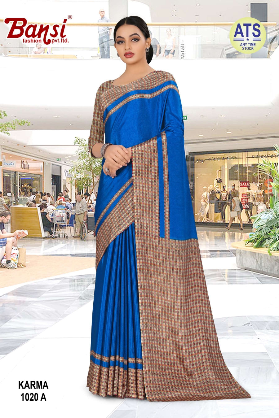 Karma Bansi Fashion Crape Uniform Sarees