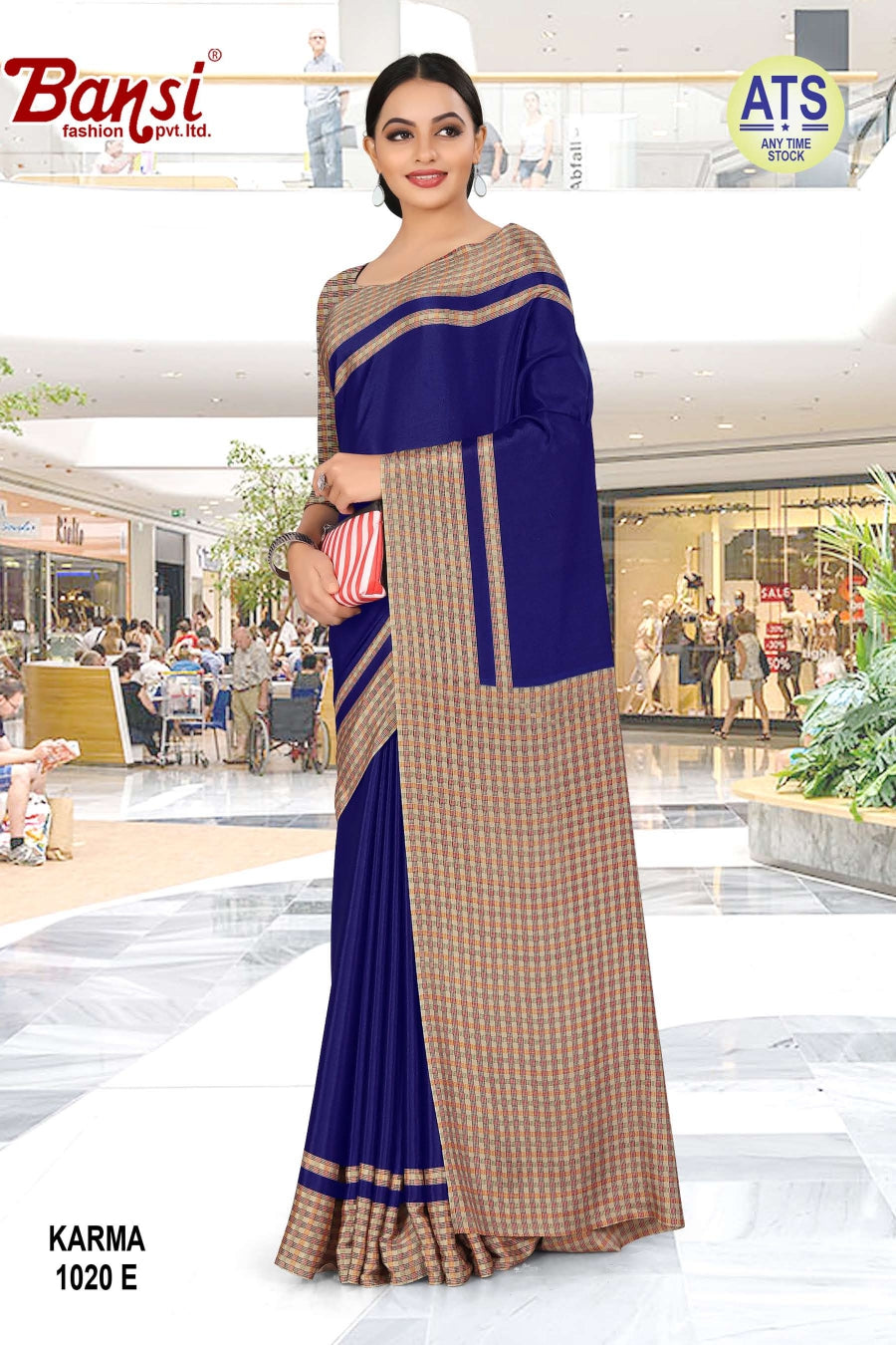 Karma Bansi Fashion Crape Uniform Sarees