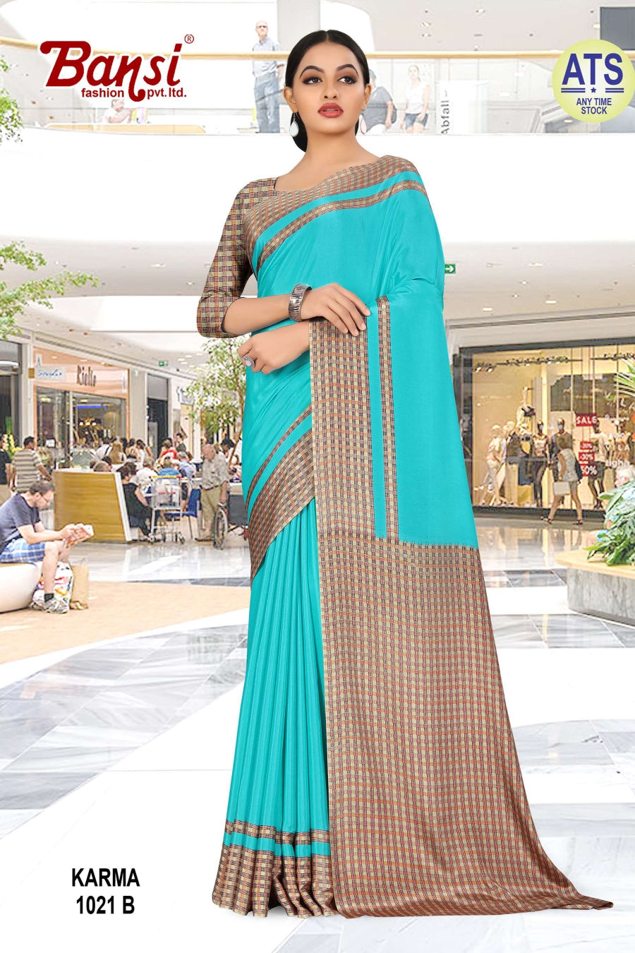 Karma Bansi Fashion Crape Uniform Sarees