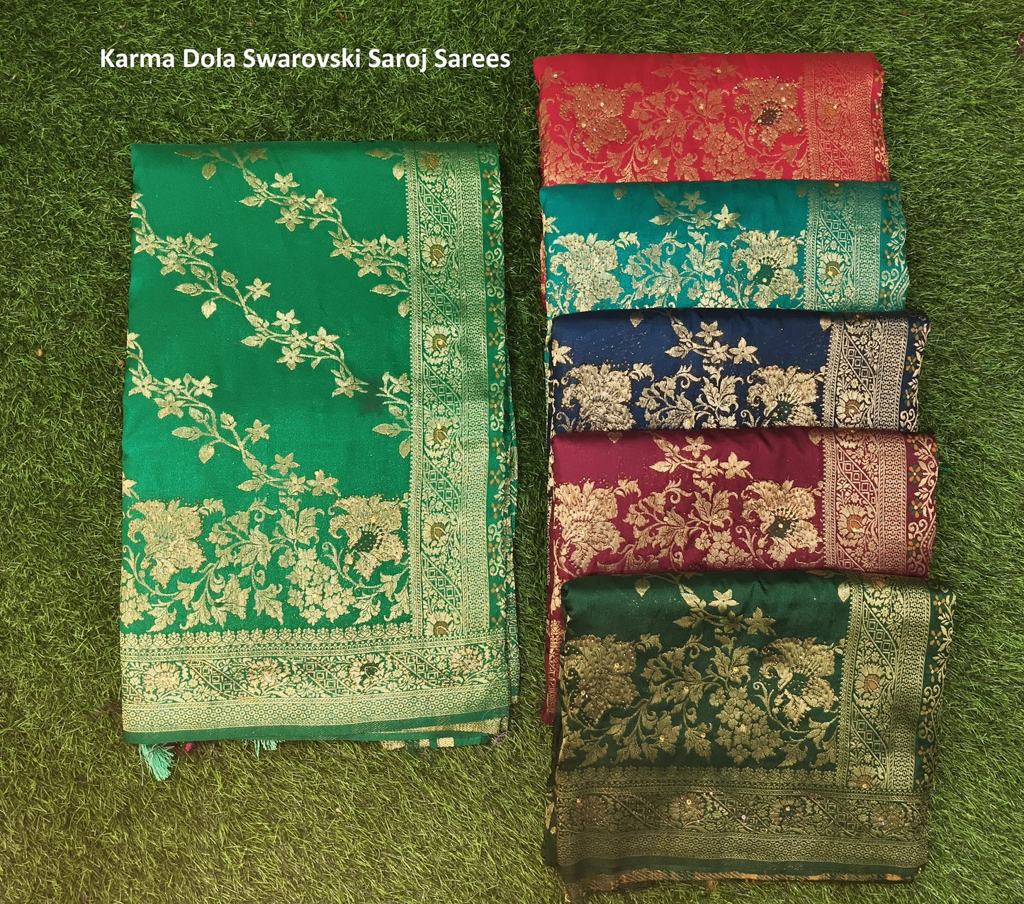 Karma Dola Swarovski Saroj Soft Dola Sarees Wholesaler India
