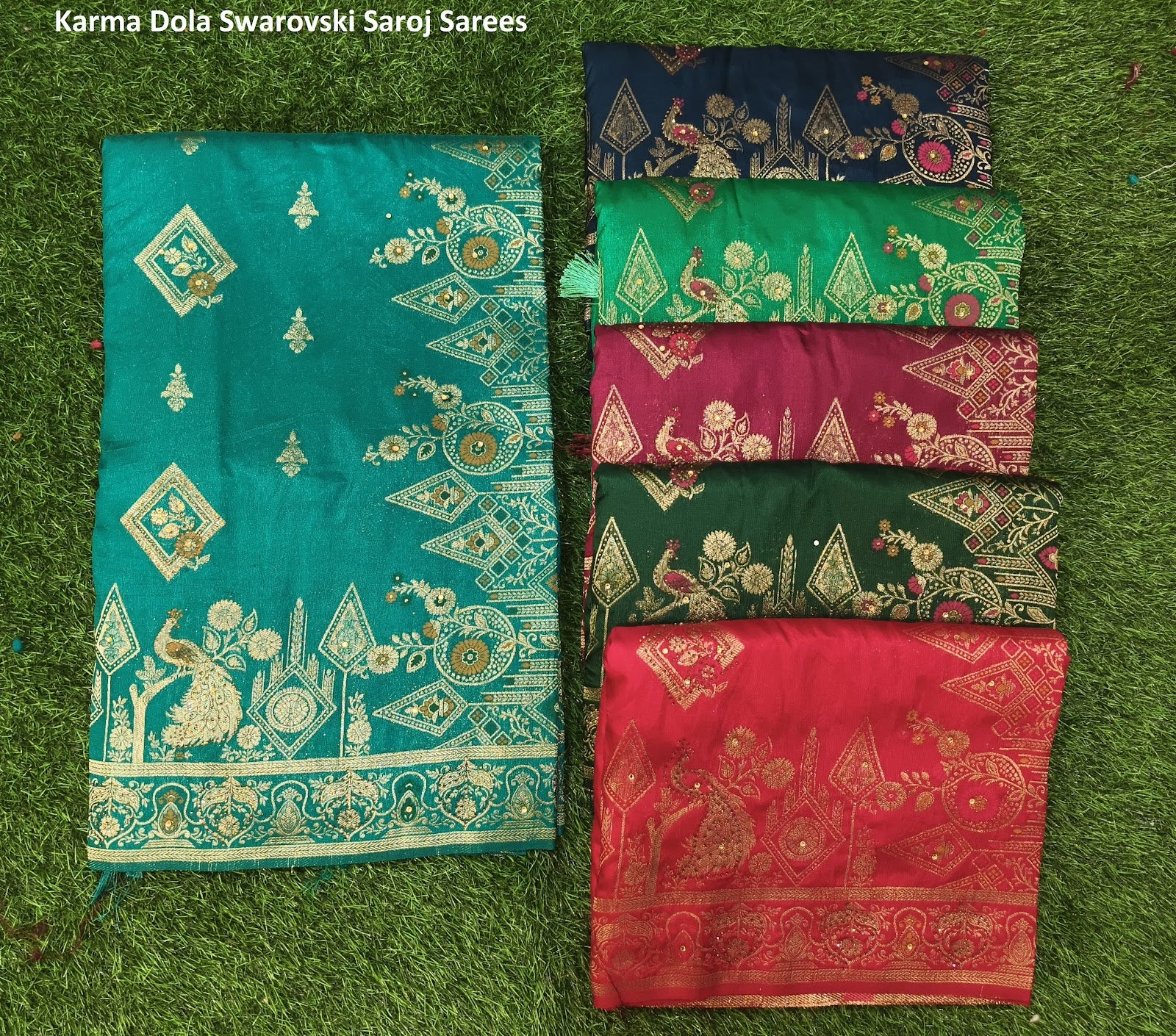 Karma Dola Swarovski Saroj Soft Dola Sarees Wholesaler India