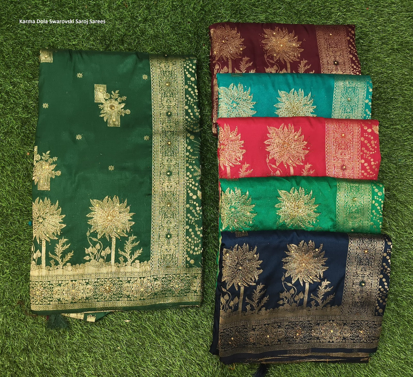 Karma Dola Swarovski Saroj Soft Dola Sarees Wholesaler India