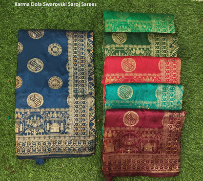 Karma Dola Swarovski Saroj Soft Dola Sarees Wholesaler India