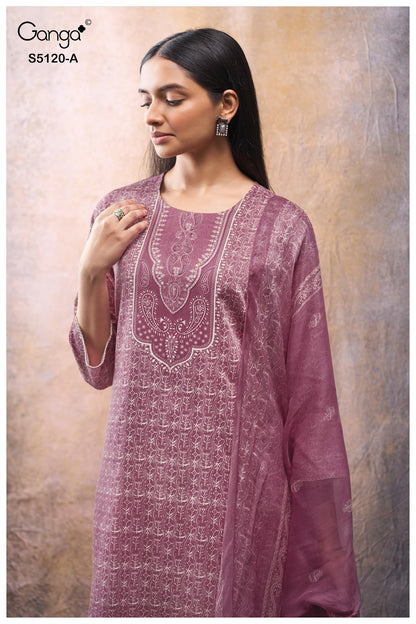 Karolina S5120 Ganga Cotton Satin Plazzo Style Suits Wholesaler India
