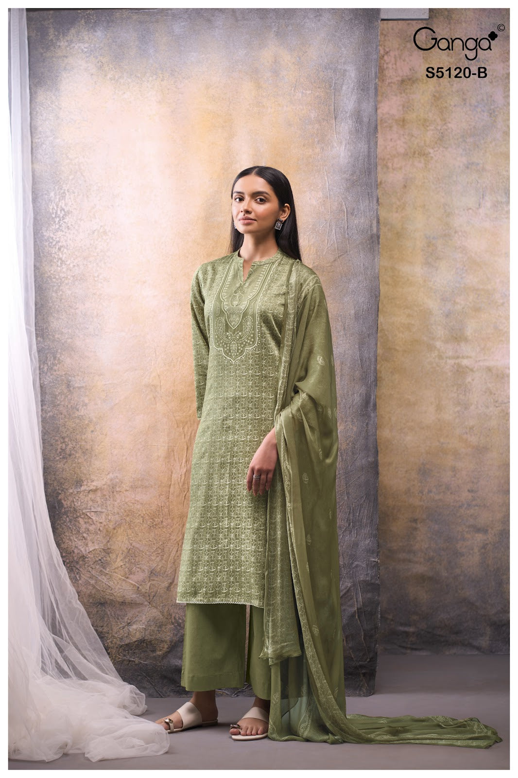 Karolina S5120 Ganga Cotton Satin Plazzo Style Suits Wholesaler India
