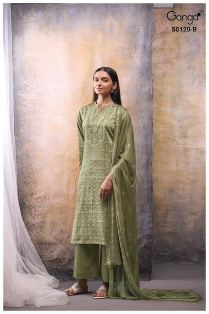 Karolina S5120 Ganga Cotton Satin Plazzo Style Suits Wholesaler India