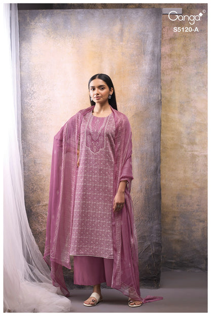 Karolina S5120 Ganga Cotton Satin Plazzo Style Suits Wholesaler India
