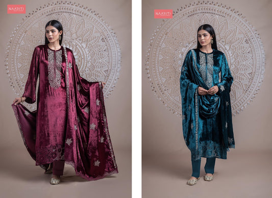 Karum Naariti Velvet Suits Wholesale