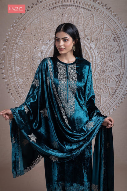 Karum Naariti Velvet Suits Wholesale
