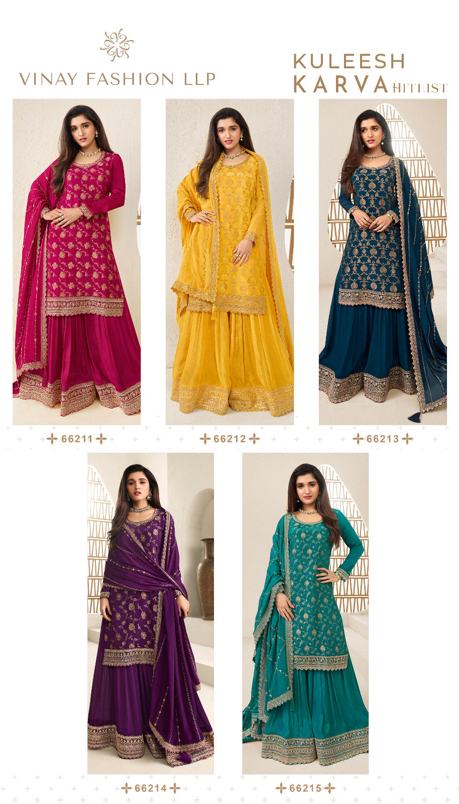 Karva Hitlist Vinay Fashion Llp Chinon Sharara Style Suits