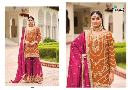 Karva Your Choice Chinon Pakistani Readymade Suits Manufacturer