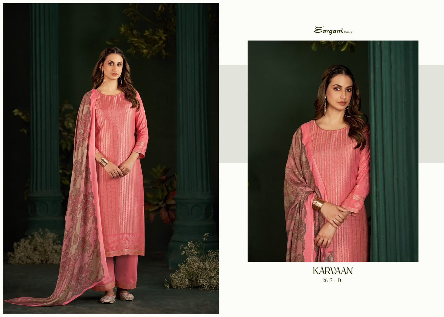 Karvaan Sargam Prints Muslin Jacquard Pant Style Suits Wholesale