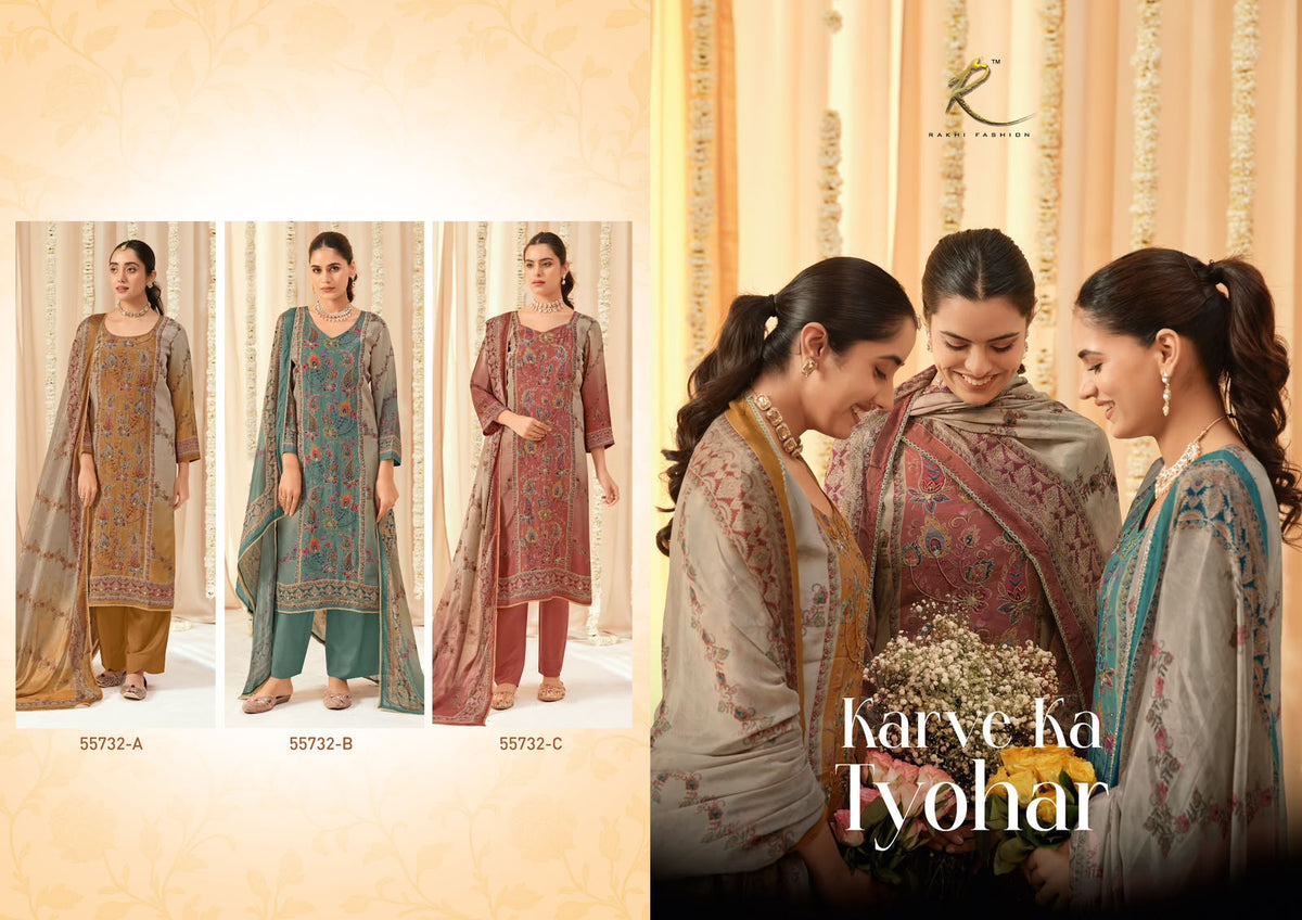 Karve Ka Tyohar Rakhi Fashion Bemberg Pant Style Suits Exporter Gujarat