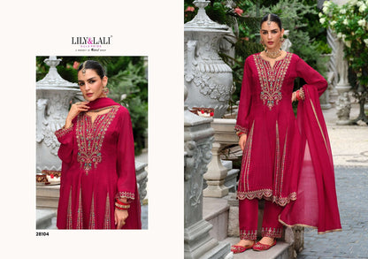 Karwa Lily Lali Silk Readymade Anarkali Suits Wholesaler