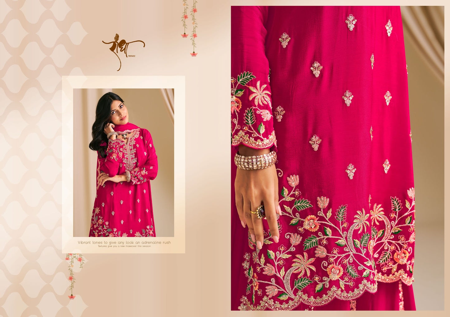 Karwa Special Edition Radha Trendz Chinon Readymade Suits Exporter