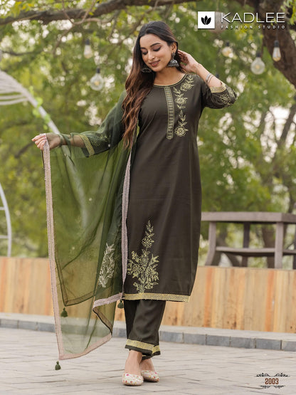 Karwaa Kadlee Viscose Readymade Pant Style Suits Manufacturer Ahmedabad