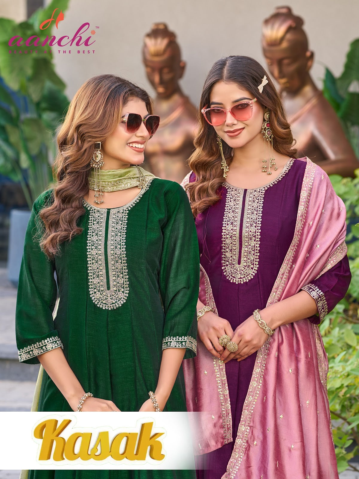 Kasak Aanchi Vichitra Silk Readymade Anarkali Suits Manufacturer Ahmedabad