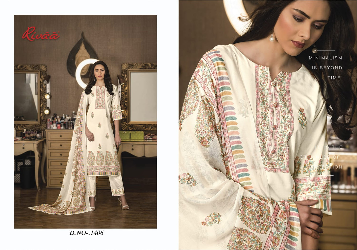 Kasauti 5 Rivaa Cotton Pant Style Suits Exporter India