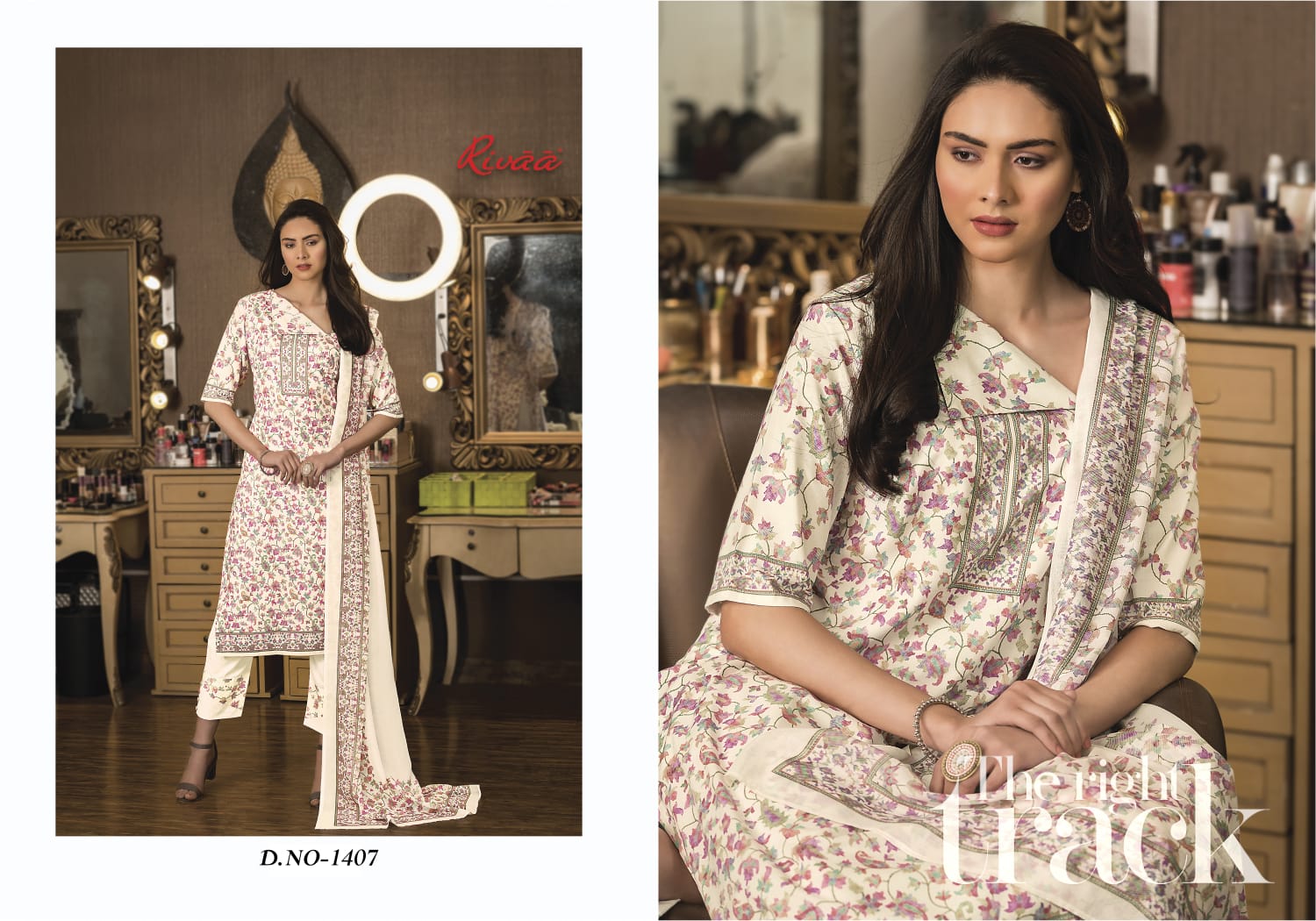 Kasauti 5 Rivaa Cotton Pant Style Suits Exporter India