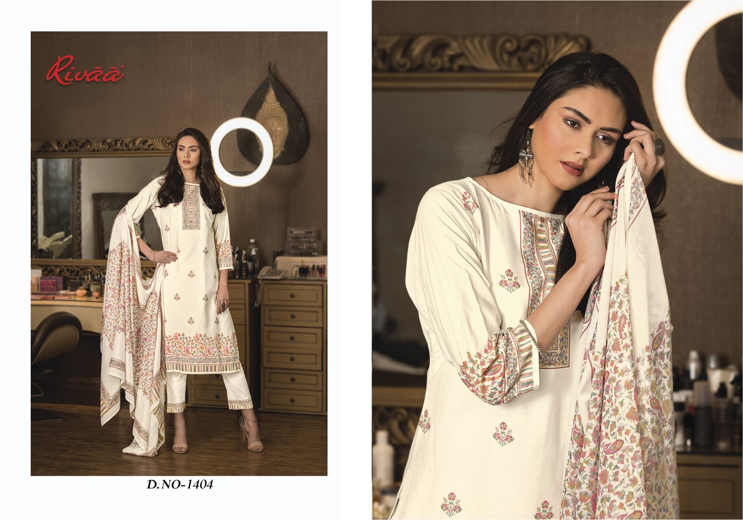 Kasauti 5 Rivaa Cotton Pant Style Suits Exporter India