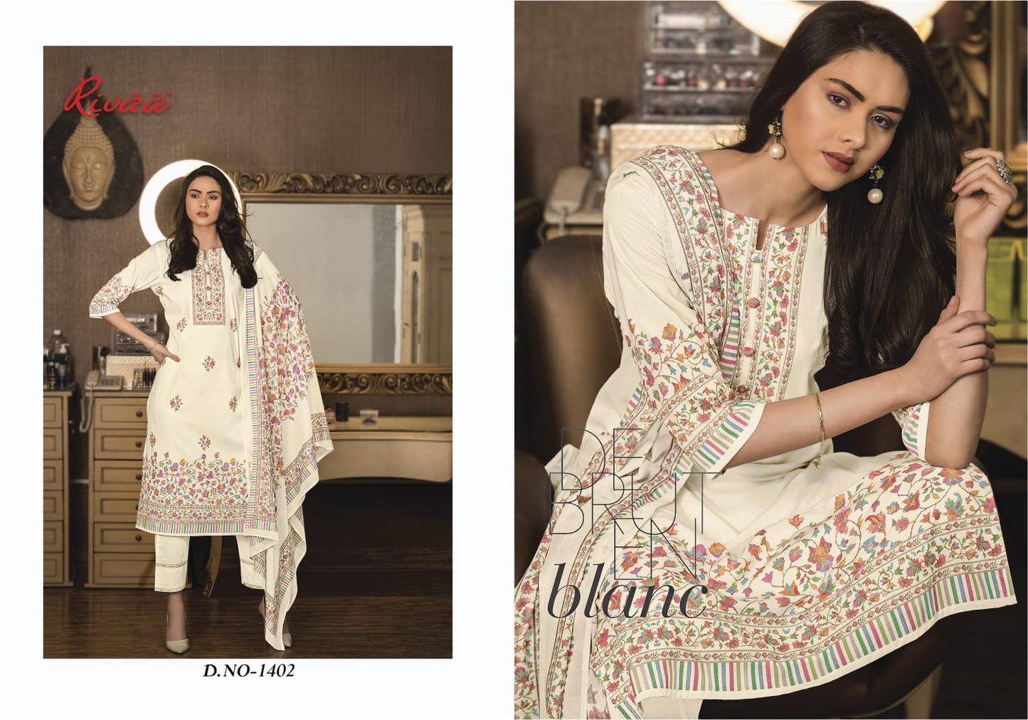 Kasauti 5 Rivaa Cotton Pant Style Suits Exporter India
