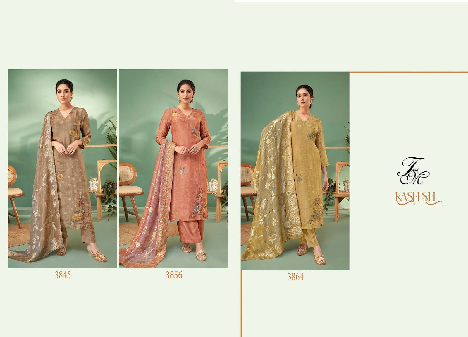Kaseesh Sahiba Tm Simmer Tissue Pant Style Suits Manufacturer