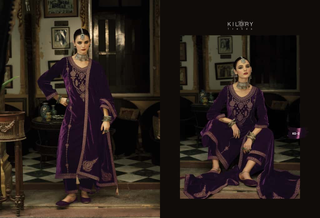 Kash Eeda Kilory Velvet Suits Manufacturer Ahmedabad