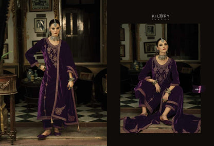 Kash Eeda Kilory Velvet Suits Manufacturer Ahmedabad