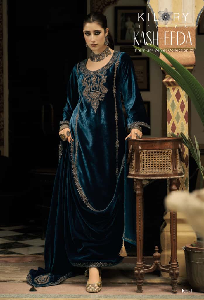 Kash Eeda Kilory Velvet Suits Manufacturer Ahmedabad