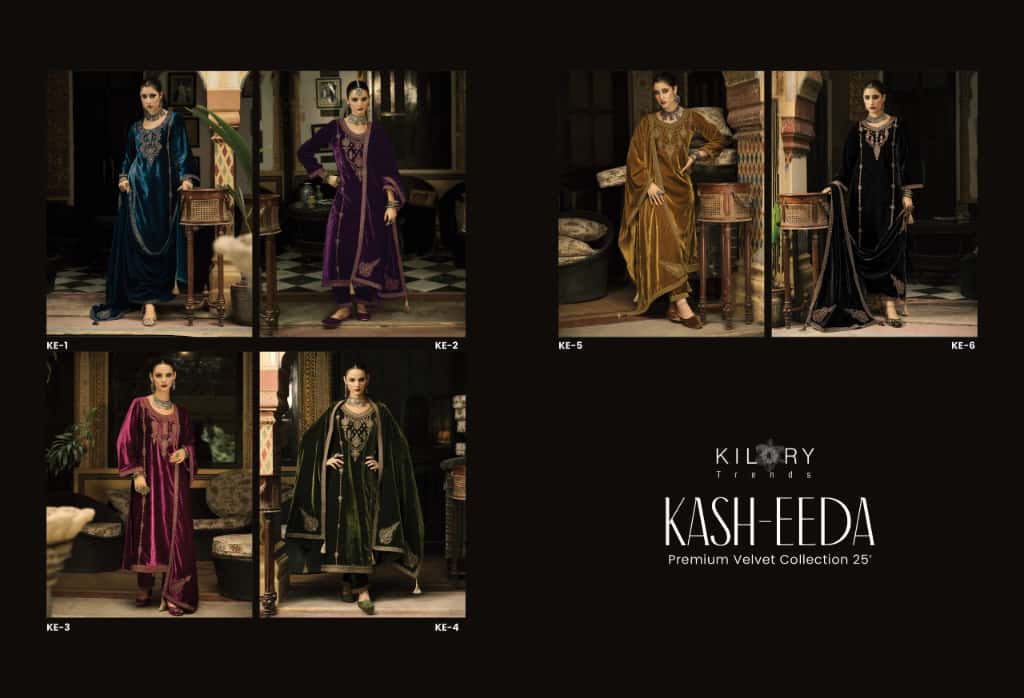 Kash Eeda Kilory Velvet Suits Manufacturer Ahmedabad