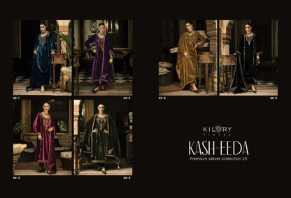 Kash Eeda Kilory Velvet Suits Manufacturer Ahmedabad