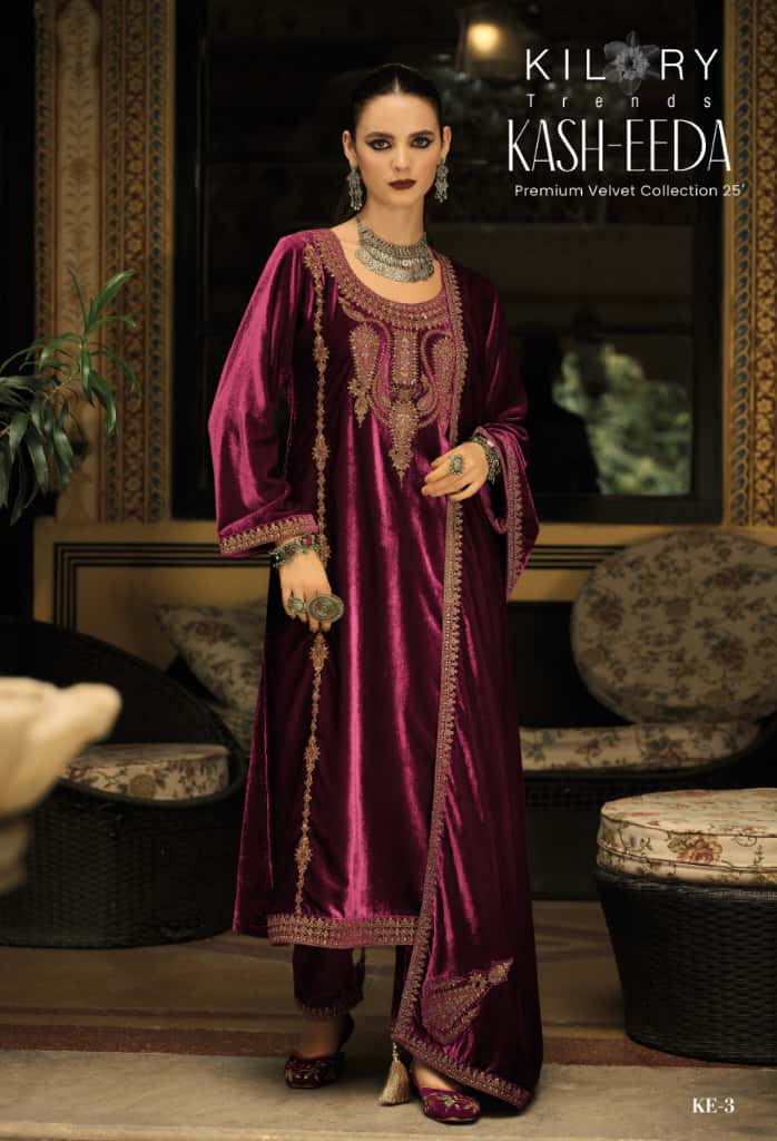 Kash Eeda Kilory Velvet Suits Manufacturer Ahmedabad