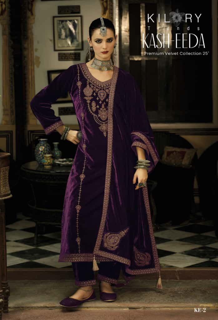Kash Eeda Kilory Velvet Suits Manufacturer Ahmedabad