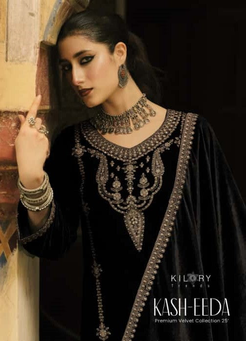 Kash Eeda Kilory Velvet Suits Manufacturer Ahmedabad