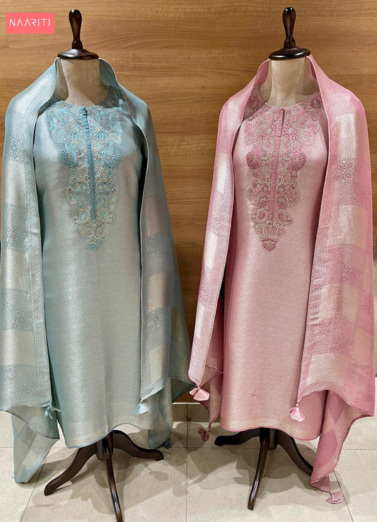 Kasha Naariti Tissue Silk Salwar Suits Manufacturer Gujarat