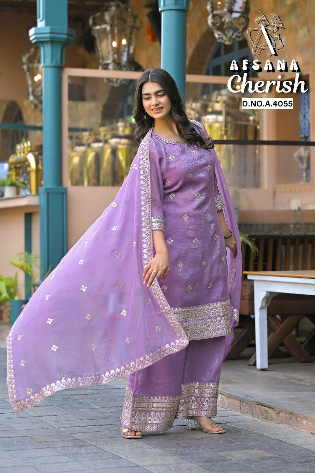 Kashaf Afsana Crush Readymade Plazzo Style Suits Wholesaler Gujarat