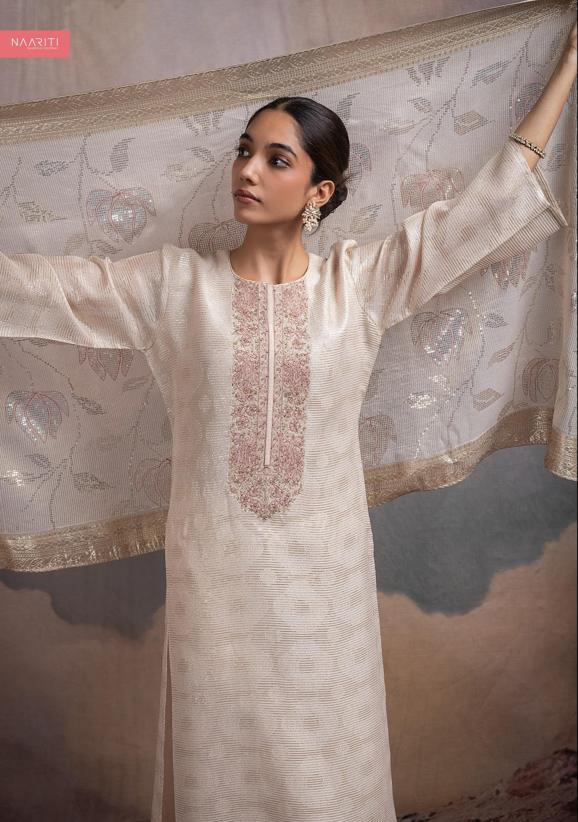 Kashaf Naariti Tissue Silk Pant Style Suits Manufacturer Gujarat