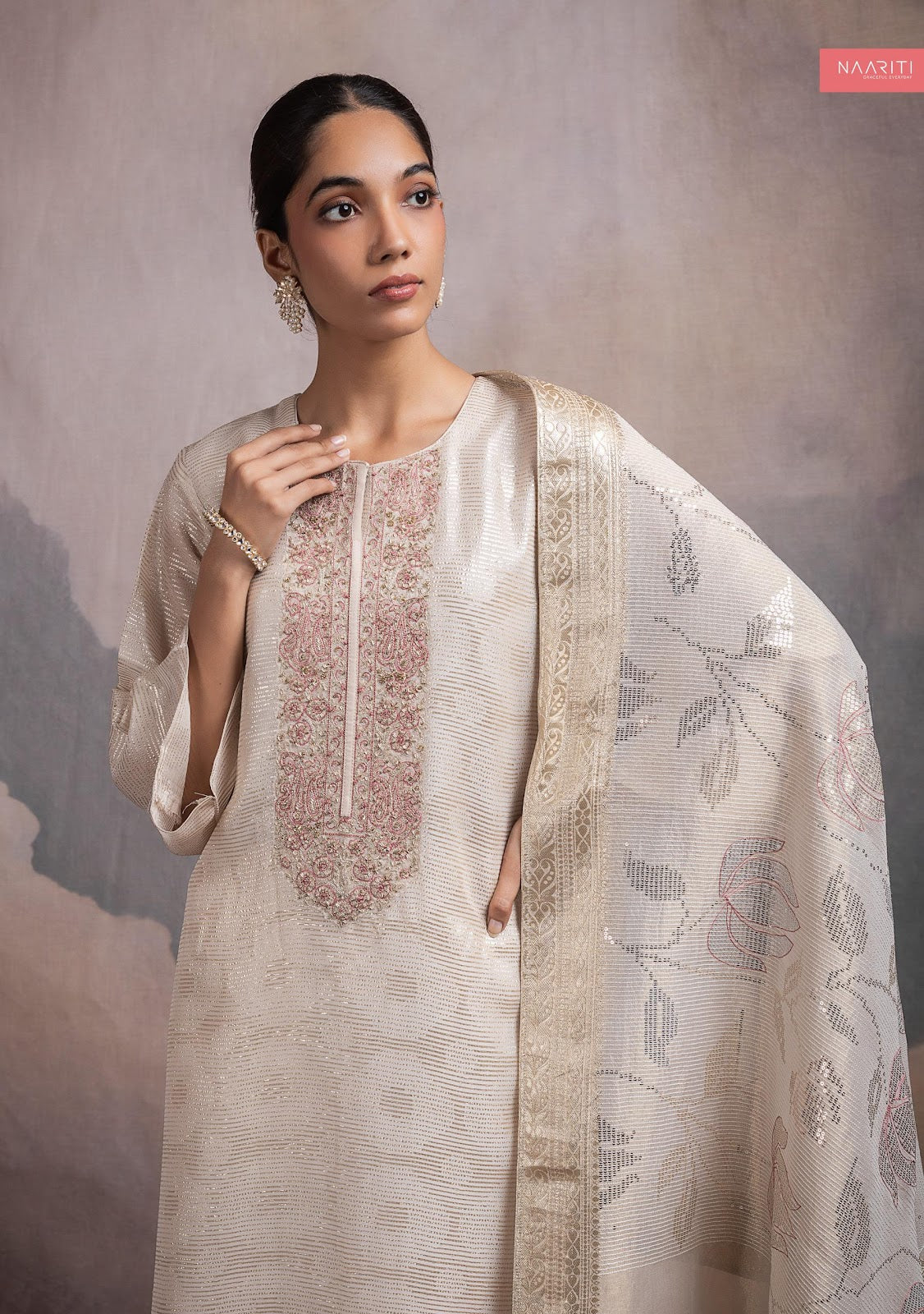Kashaf Naariti Tissue Silk Pant Style Suits Manufacturer Gujarat