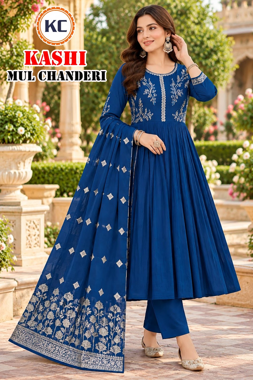 Kashi Vol 2 Kc Chanderi Readymade Anarkali Suits Wholesale Price
