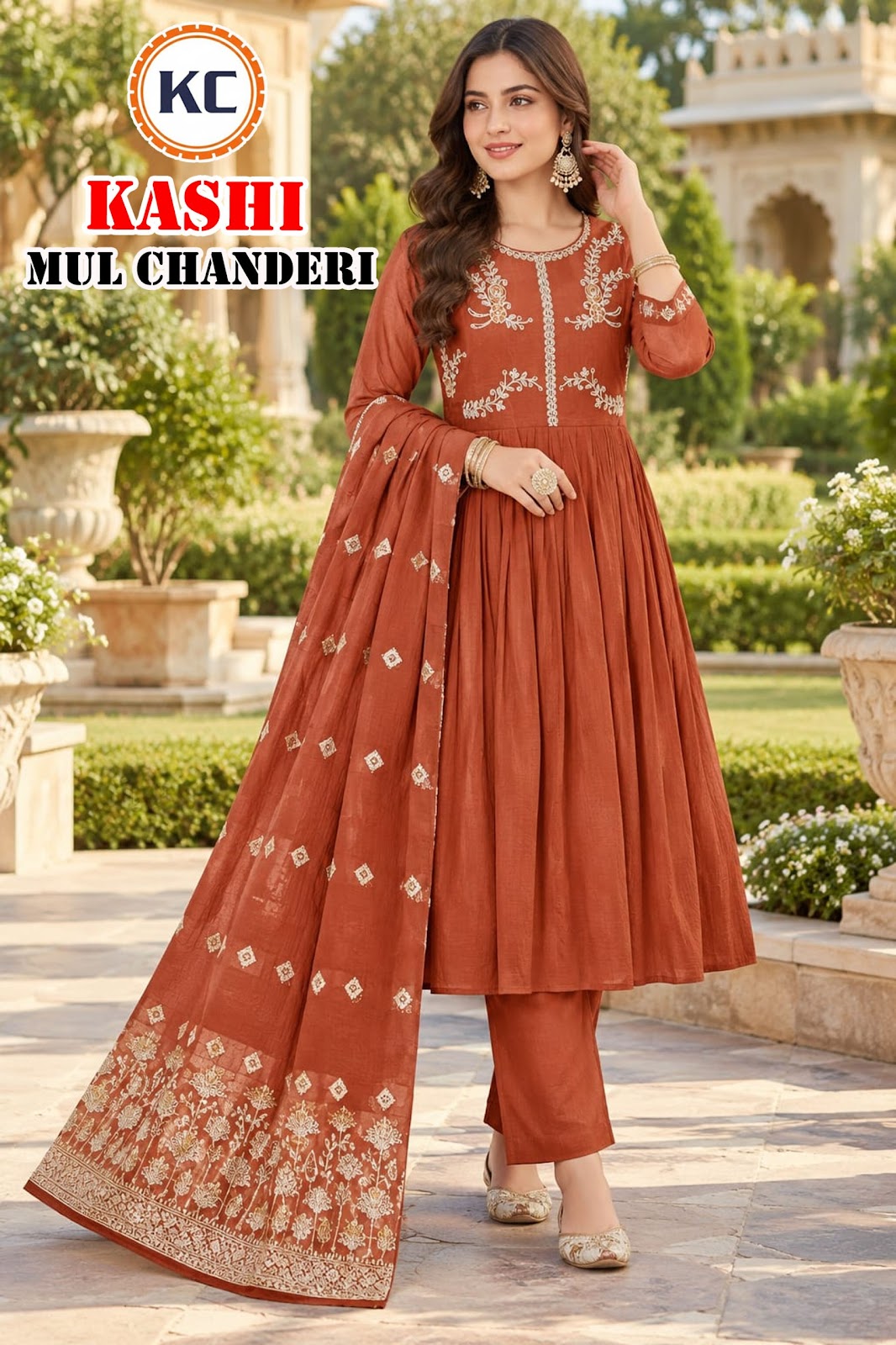 Kashi Vol 2 Kc Chanderi Readymade Anarkali Suits Wholesale Price