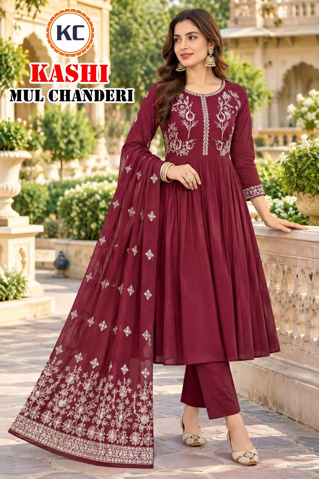 Kashi Vol 2 Kc Chanderi Readymade Anarkali Suits Wholesale Price
