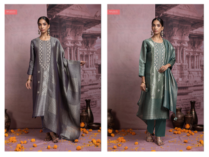 Kashifa Naariti Silk Jacquard Pant Style Suits Supplier India