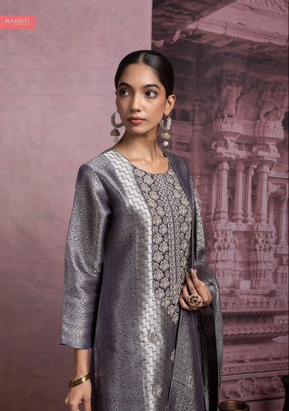 Kashifa Naariti Silk Jacquard Pant Style Suits Supplier India