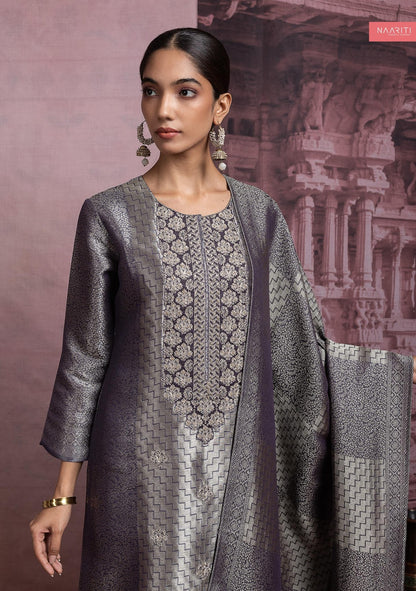 Kashifa Naariti Silk Jacquard Pant Style Suits Supplier India